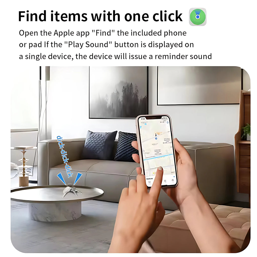 Smart Bluetooth Mini GPS Tracker Work With Find My APP ITag Anti Lost Reminder Device MFI Rated Locator Car Key Pet Kids Finder