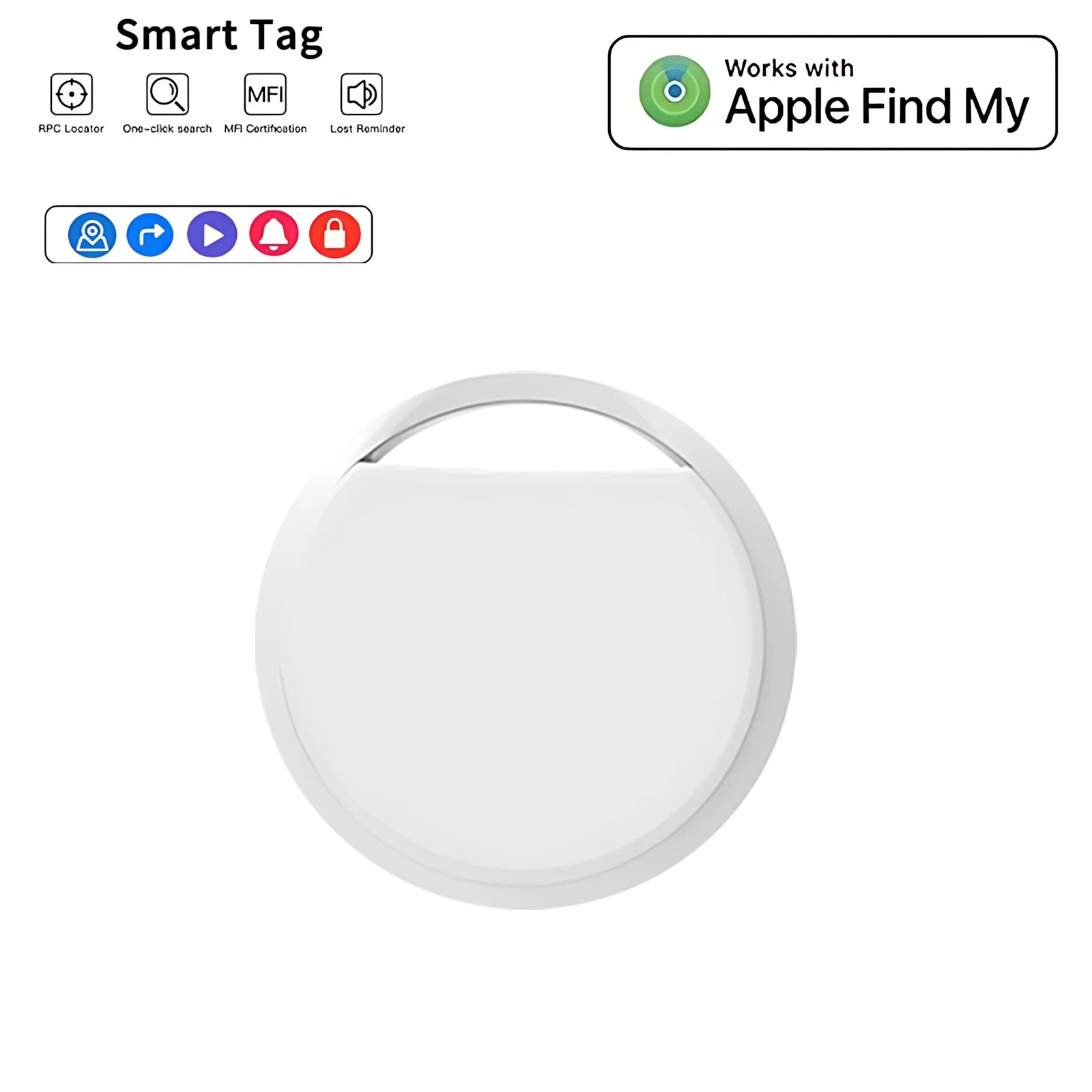 Smart Bluetooth Mini GPS Tracker Work With Find My APP ITag Anti Lost Reminder Device MFI Rated Locator Car Key Pet Kids Finder