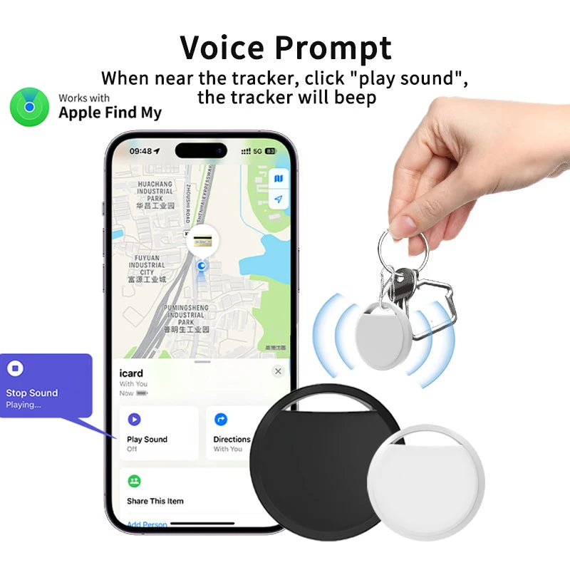 Smart Bluetooth Mini GPS Tracker Work With Find My APP ITag Anti Lost Reminder Device MFI Rated Locator Car Key Pet Kids Finder